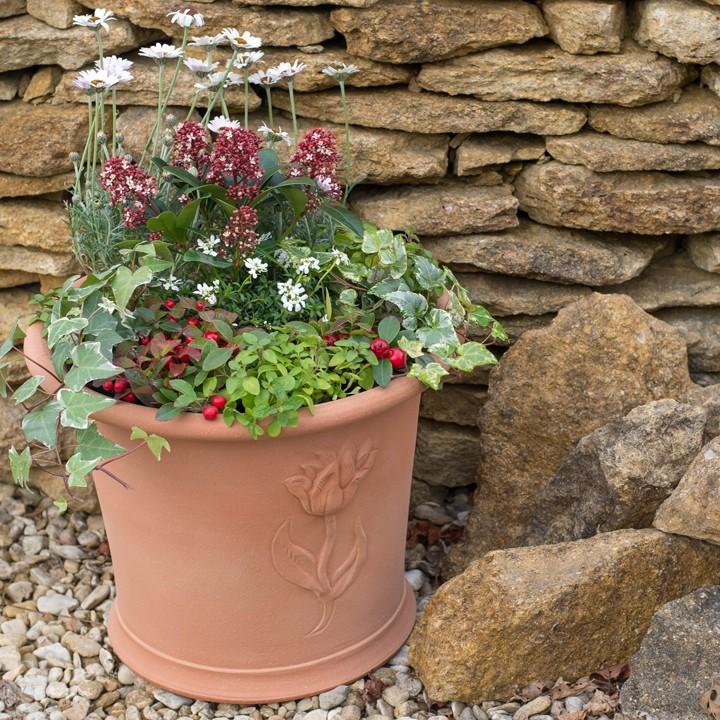ウィッチフォード 植木鉢 ミスト チューリップポット 直径35cmサイズ Whichford Potteryの画像