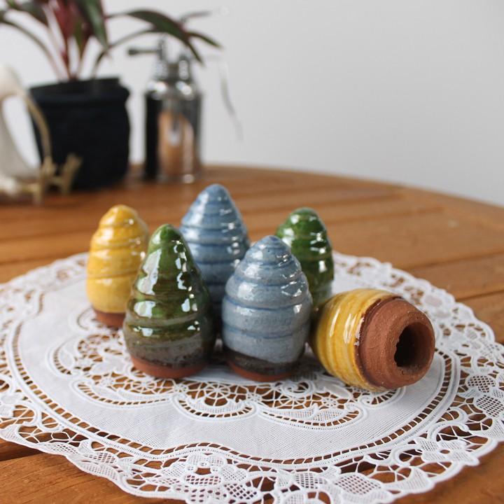 ウィッチフォード 植木鉢 支柱飾り(Cane Tops) グレイズド 6個セット