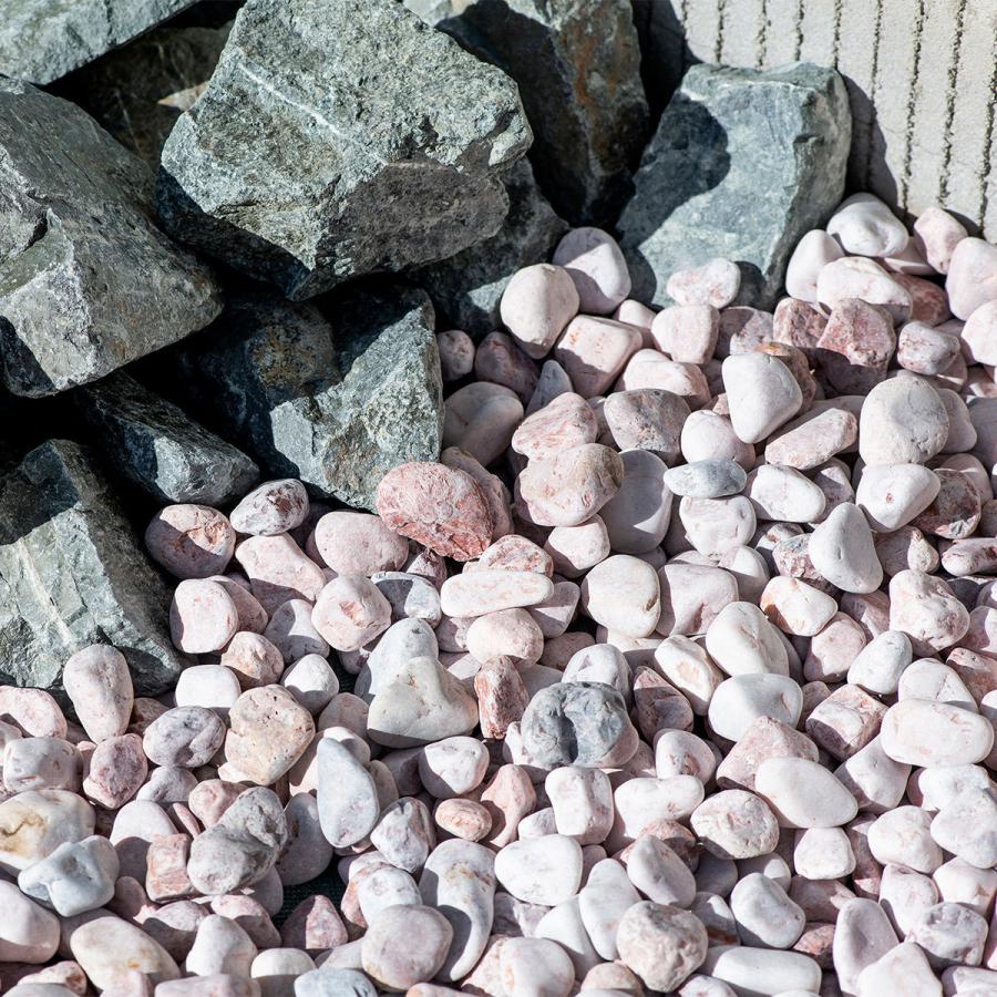玉砂利 ピンク ガーデニング 砂利 庭 砂利敷き 庭石 砕石 エクステリア 大理石 外構 200kg 20kg×10 2-3cm 玉石 化粧砂利 コーラルピンク 造園 天然石 じゃり 石 