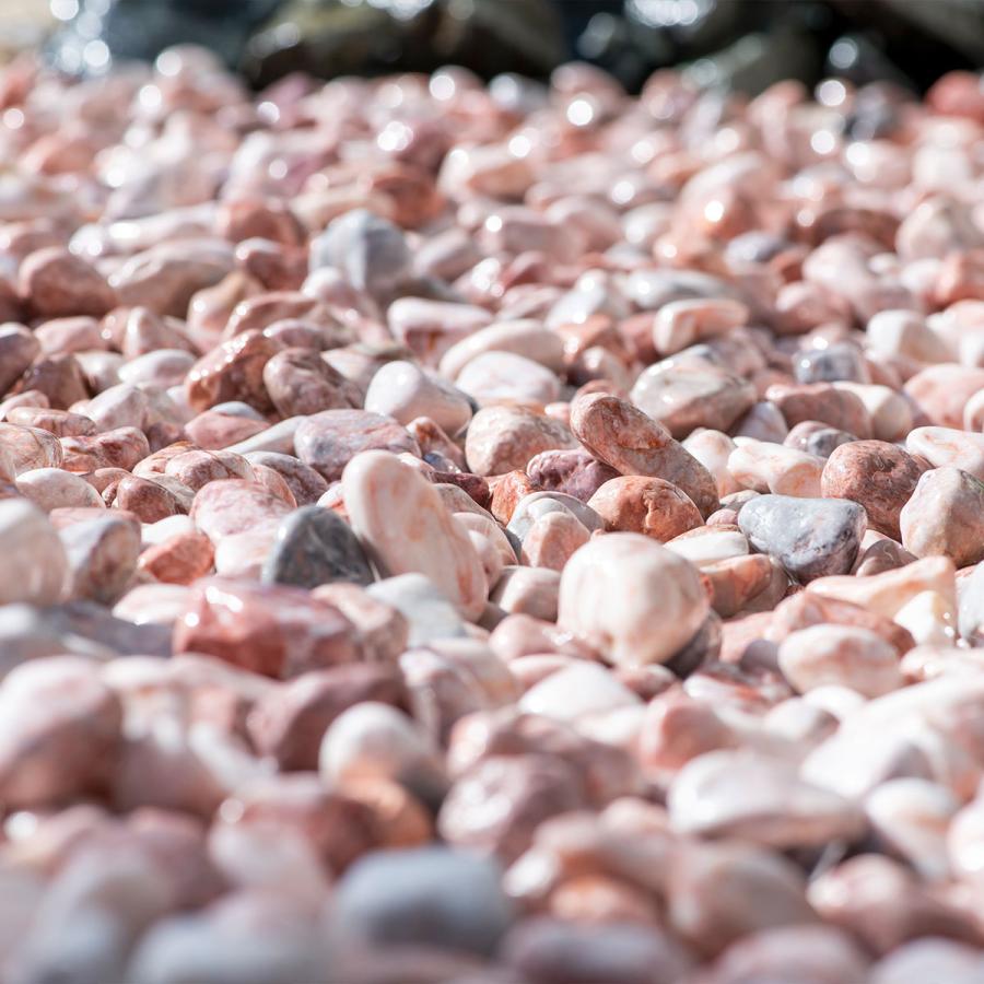 玉砂利 ピンク ガーデニング 砂利 庭 砂利敷き 庭石 砕石 エクステリア 大理石 外構 200kg 20kg×10 2-3cm 玉石 化粧砂利 コーラルピンク 造園 天然石 じゃり 石 