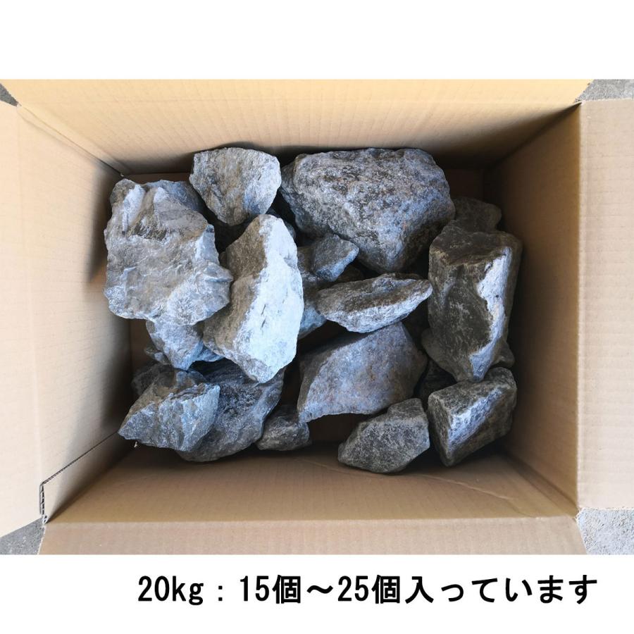 庭石 ロックガーデン 石 庭 ガーデニング 砂利敷き エクステリア 外構 500kg 20kg×25 5-20cm 造園 天然石 青砕石 大きい 造園 天然石 花壇 アプローチ 自然石｜gardenstage｜06