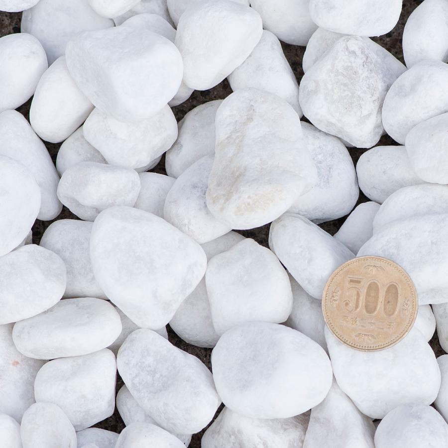 【新品】玉砂利 白 100kg 砂利 庭 砂利石 敷石 玉石 白 外構 防犯 ヤマダモール | 玉砂利 白 砂利 庭 砂利石 砂利敷き 庭石 敷石