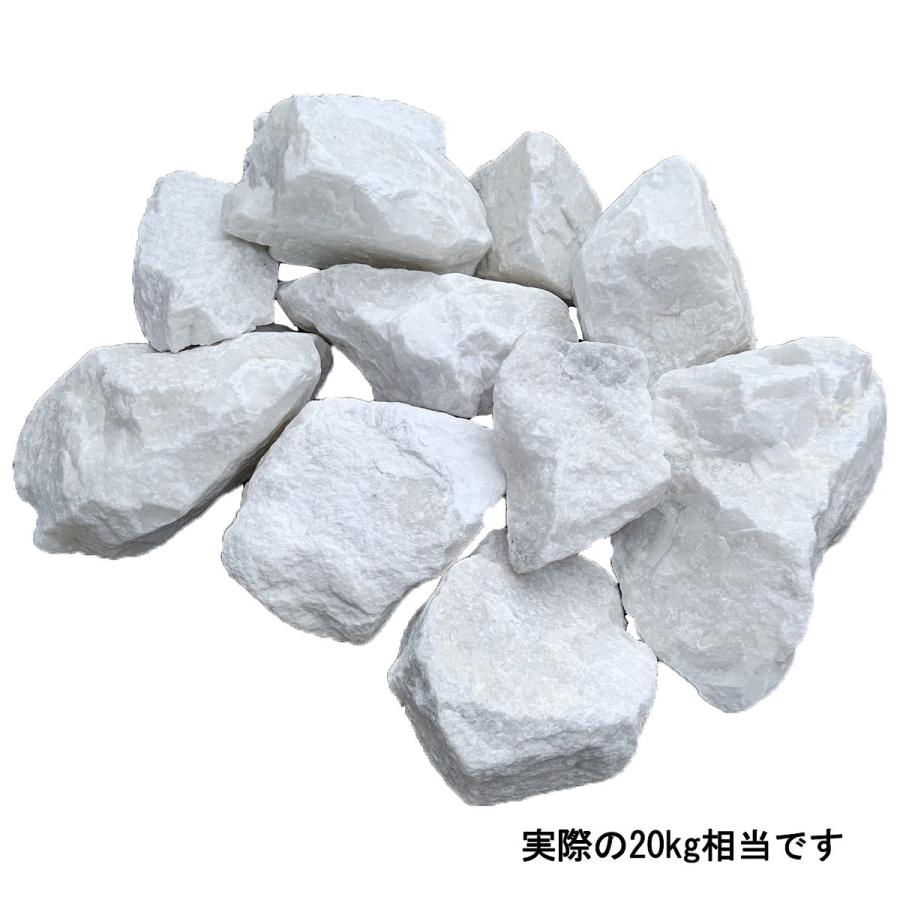 ［即日発送］ 庭石 割栗石 ロックガーデン 石 庭 ガーデニング 砕石 砂利敷き エクステリア 外構 400kg 20kg×20 10-25cm ホワイトロック 白 ホワイト 造園 天然石 花壇 自然 【HO7604551125】(26800円)