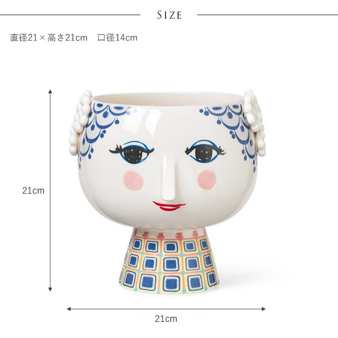 ビヨンヴィンブラッド 花瓶 エヴァ フラワーポット 直径21cm 顔 ビヨンヴィンブラッド 花瓶 エヴァ フラワーポット 直径21cm 顔
