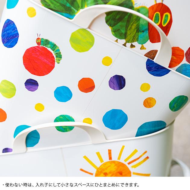 スタックストー バケット M ERIC CARLE はらぺこあおむし   北欧 軽量 人気 収納 かご バスケット おしゃれ ボックス 四角 洗濯かご ptuD｜gardenyouhin｜09