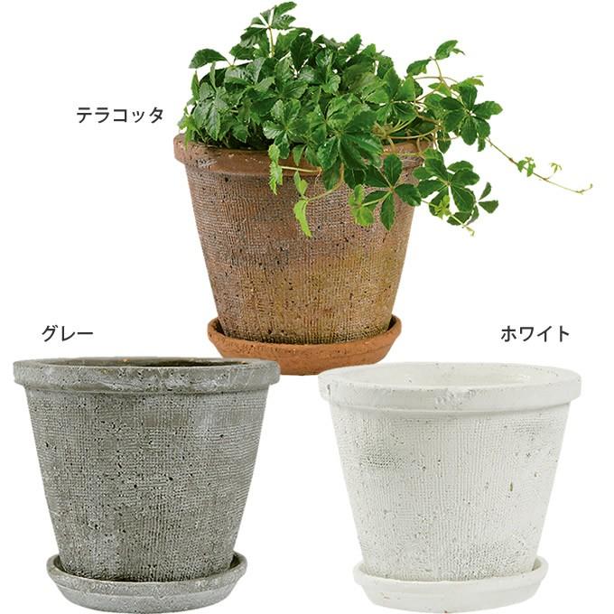 テラコッタ 植木鉢 陶器 白 フラワーポット 素焼き鉢 F18cm Mpg 0509 ガーデン用品屋さん 通販 Yahoo ショッピング