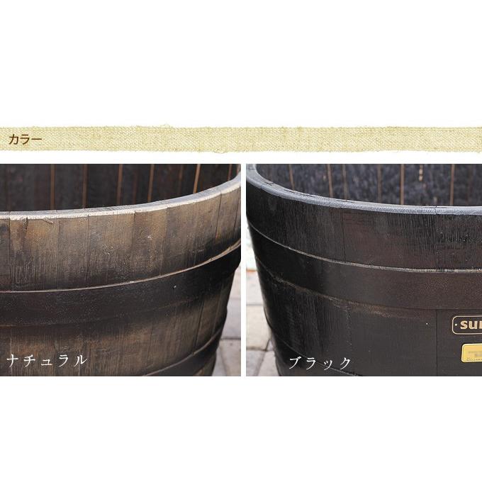 ウイスキー樽 大型プランター 直径50cm×高さ33cm  業務用 公園 花壇の画像