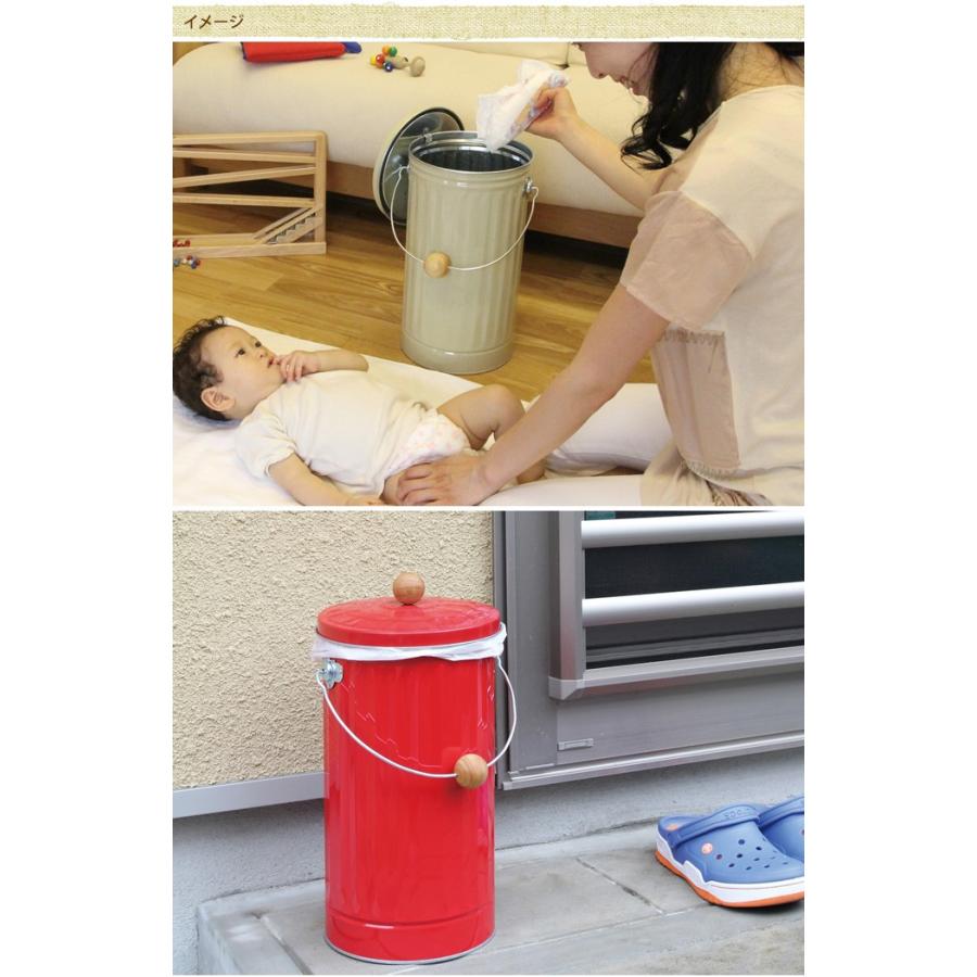 消臭 密封性 消臭剤対応 フック付き オムツ 処理 トタン製 おむつゴミ箱 Mpg 1576 ガーデン用品屋さん 通販 Yahoo ショッピング