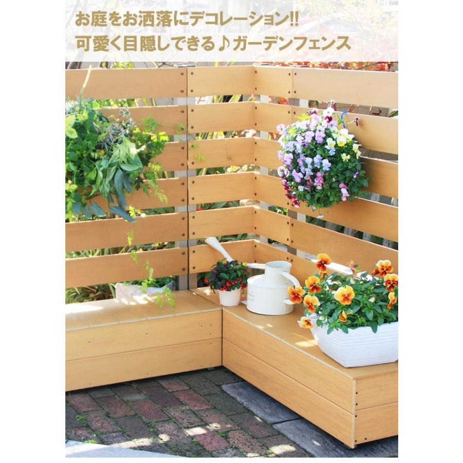 プランターボックス ラティス フェンス 仕切り プランター付きフェンス　板間1cm Ｈ120cm｜gardenyouhin｜03