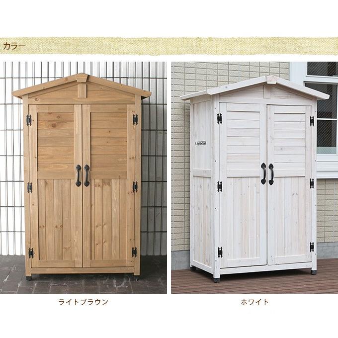 屋外 大型 収納庫 天然木 用具入れ 木製物置 北欧風 : Nester