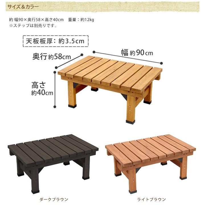 ウッドデッキ くつろぎ 縁台 休憩 小さい やすらぎのスペース 木製デッキ 58 90 Mpg 2356 ガーデン用品屋さん 通販 Yahoo ショッピング