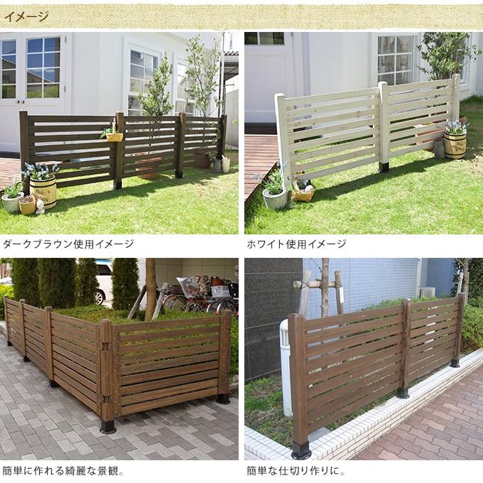 ガーデン 繋げる木製フェンス ボーダー型 基本セット 土中用 ガーデン 繋げる木製フェンス ボーダー型 基本セット 土中用