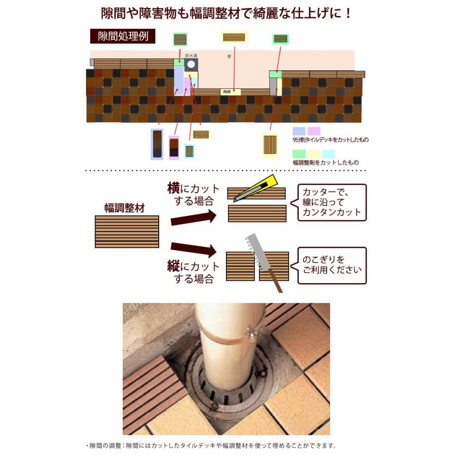 ベランダ タイル ジョイント テラス 屋外 庭 敷くだけ 簡単 設置 Diy パネル デッキ材 ベランダ華やぐ タイル バーセアmk 9分割 10枚セット Mpg 3078 ガーデン用品屋さん 通販 Yahoo ショッピング