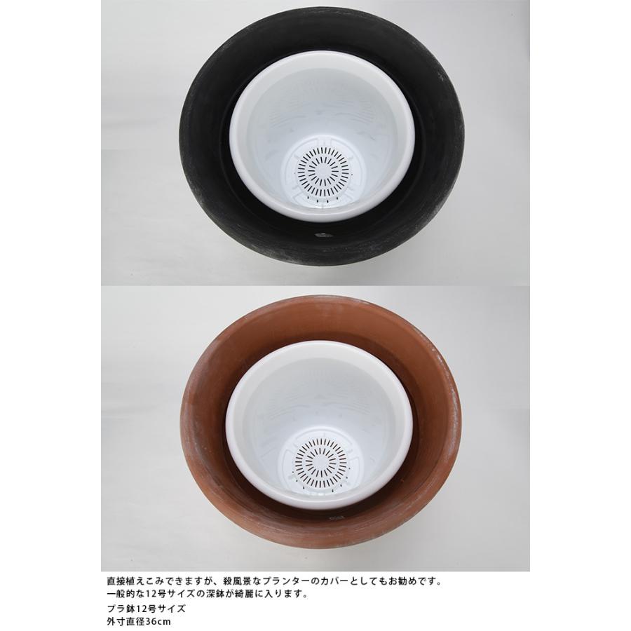 大きめ 鉢 プラスチック おしゃれ プラ鉢 ボルドー 直径50cm 大型