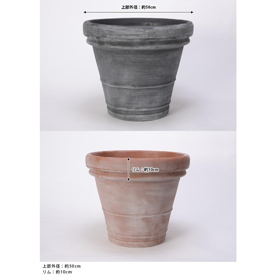 大きめ 鉢 プラスチック おしゃれ プラ鉢 ボルドー 直径50cm 大型