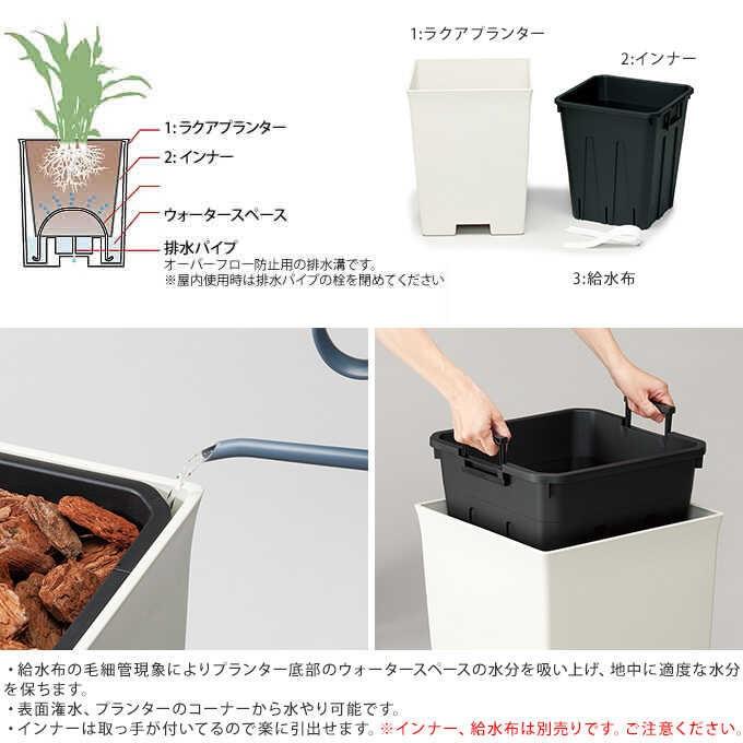 プラスチック 鉢 水やり 簡単 初心者 おススメ 底面 給水 水やり管理らくらく プランター ポット ラクア360型 Mpg 3450 ガーデン用品屋さん 通販 Yahoo ショッピング