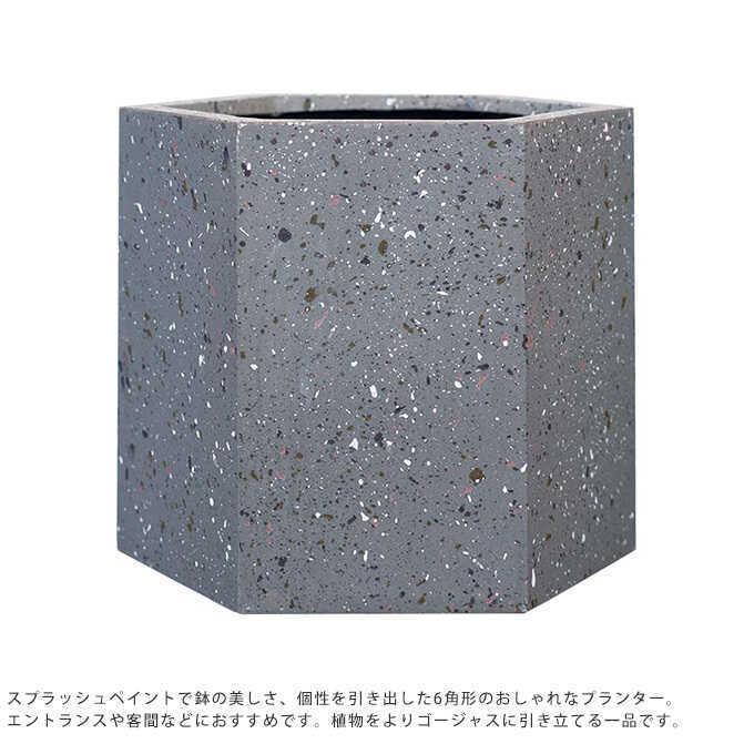 鉢 大きい 底穴あり 屋外 植木鉢 大型 おしゃれ シンプル 六角形 ゾア ヘキサゴン 直径37cm 大きい 底穴あり 屋外