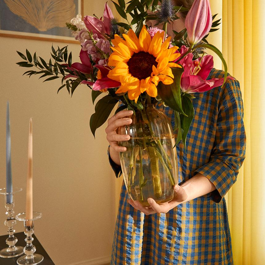 HOLMEGAARD ガラス花瓶 ホルムガード Primula ベース クリア 高さ25.5