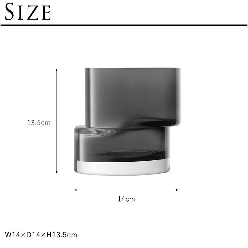 LSA International フラワーベース キャンドルホルダー Tier ティア H13.5cm 透明 ガラス おしゃれ シンプル 北欧