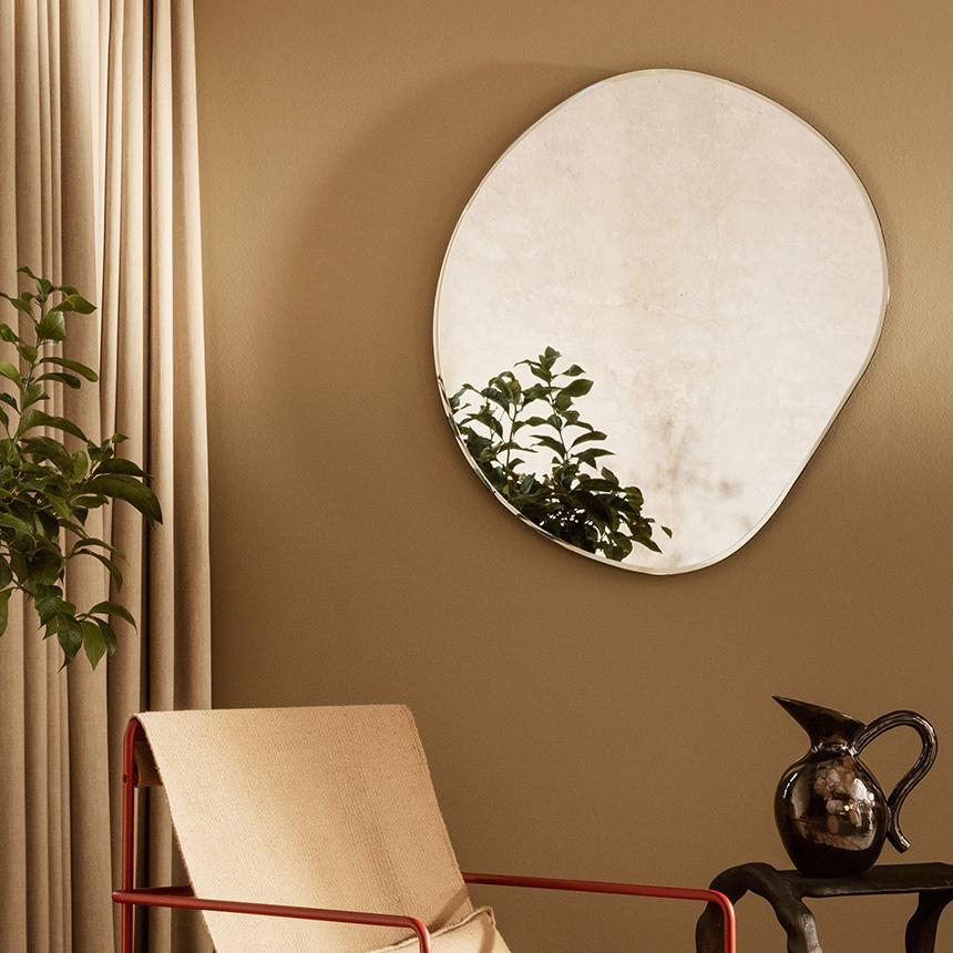 ferm LIVING 壁掛けミラー Pond Mirror ポンドミラー XL 壁掛け 鏡