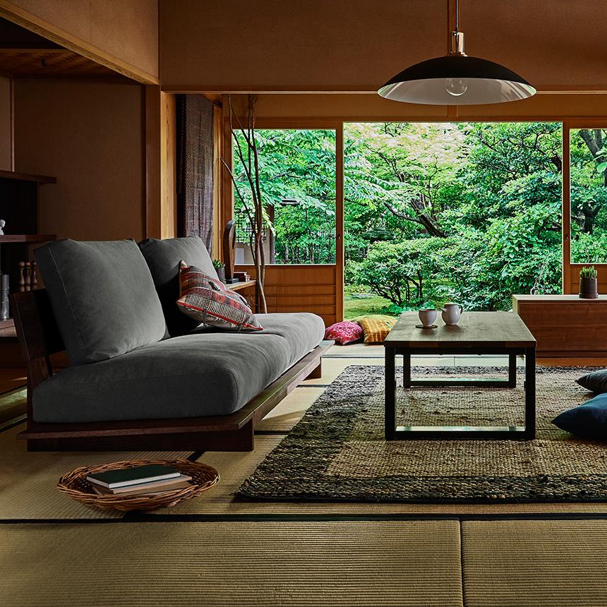 ソファー 3人掛け 日本製 ウォールナット ヌシ シンプル 北欧