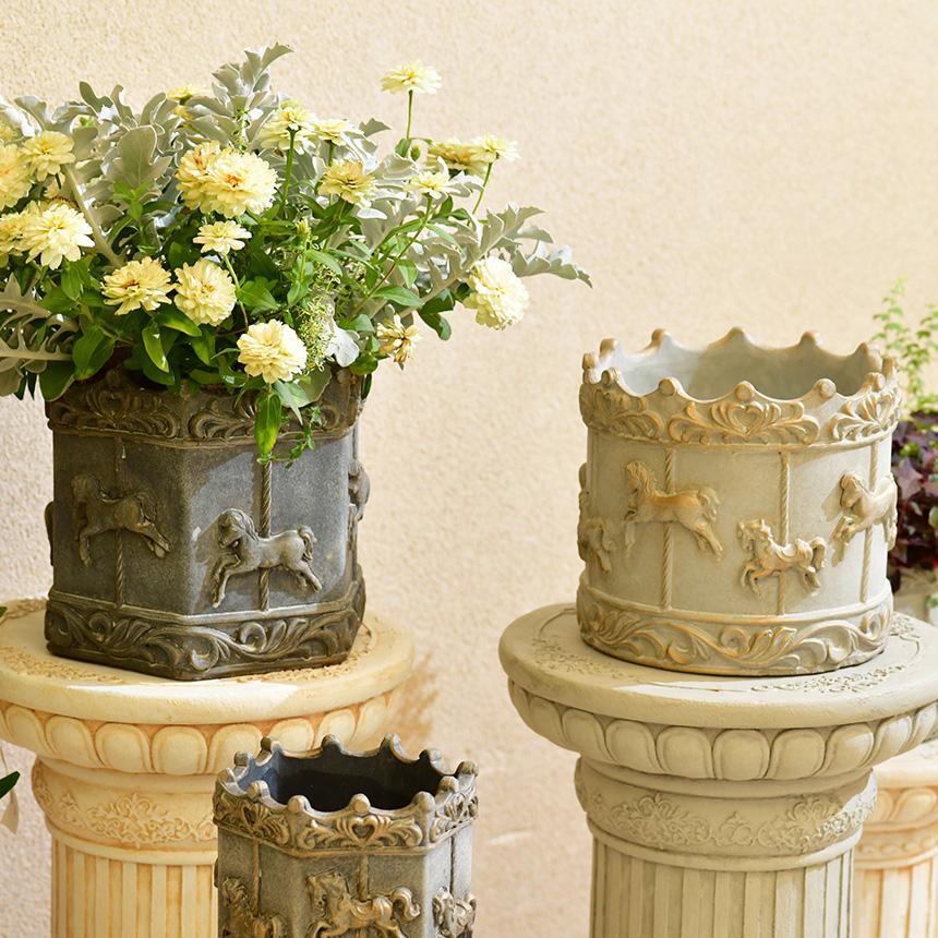 ベーシールでお願いします同梱大人可愛いメリーゴーランドタイプ陶器鉢大サイズ 000000021791_LcNysMx.jpg