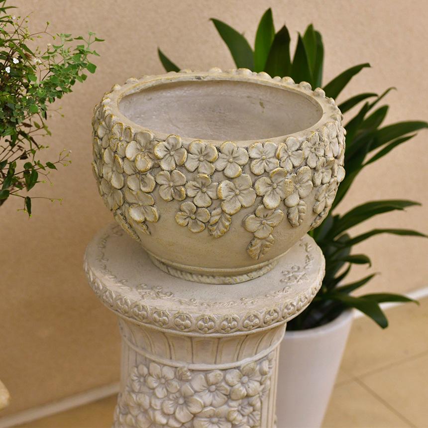 ジャンク 銅製 ポットフラワーポット フランス アンティーク 装飾も美しいエタン製フラワーベース（高さ23.5cm） フランス