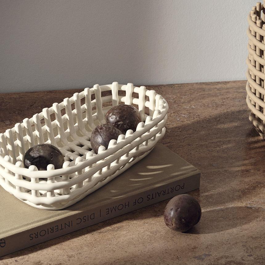 ferm LIVING ファームリビング セラミック バスケット オーバル ferm LIVING ファームリビング セラミック バスケット オーバル