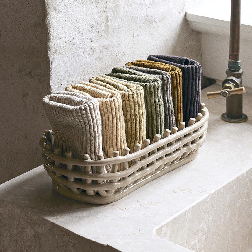 ferm LIVING ファームリビング セラミック バスケット オーバル ferm LIVING ファームリビング セラミック バスケット オーバル