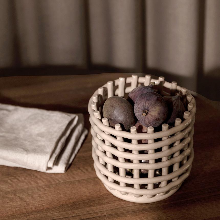 【取扱終了】Ferm Living セラミックバスケット スモール FERM LIVING（ファームリビング） セラミック バスケット スモール
