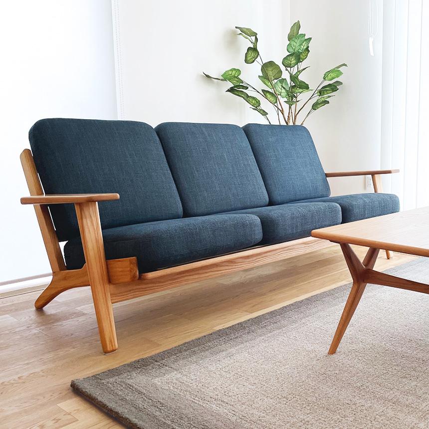 リプロダクト ソファ 北欧 デザイナーズソファ 3人掛け GE290 幅