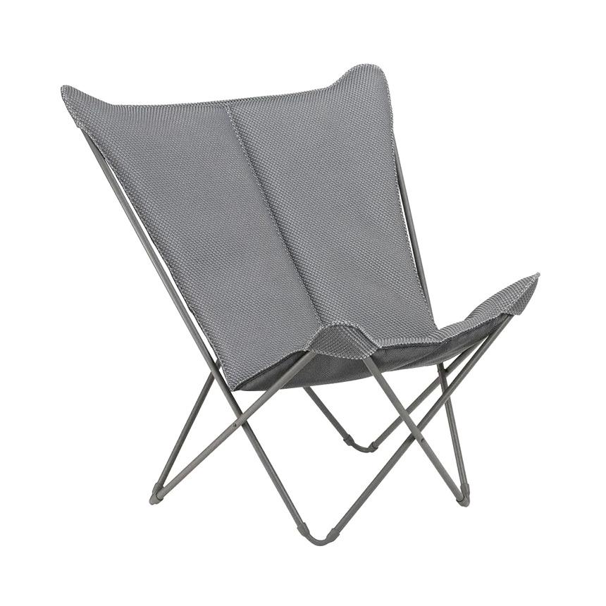 ラフマ　バタフライチェア　グレー GY Lafuma ラフマ バタフライチェア POP UP XL Be Comfort 屋外
