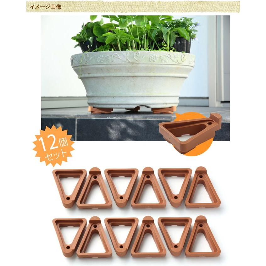 プランタープレート ポット底上げ 根腐れ防止 段差解消 プランター設置補助器 12個セット Pg ガーデン用品屋さん 通販 Yahoo ショッピング