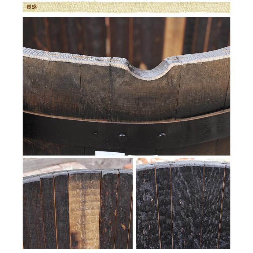 ウイスキー樽 大型プランター 無塗装 直径65cm×高さ45cm 業務用 公園