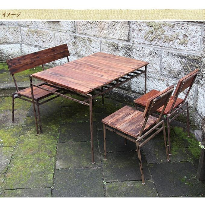 焼き入りアンティーク風木製ベンチ アンティーク風ベンチ | iichi 日々の暮らしを心地よくする