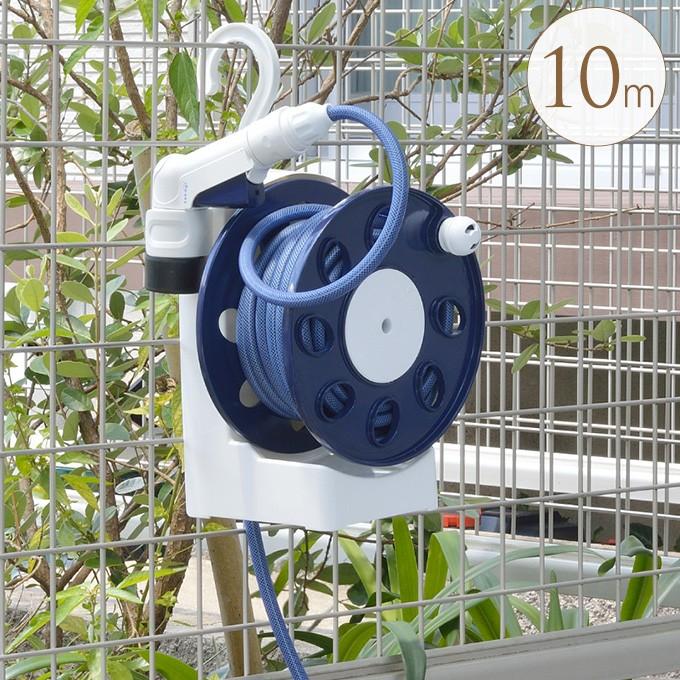 庭 散水ホース 収納 簡単 水やり らくらく 散水ホースリール コンパクト Light 10m Pg ガーデン用品屋さん 通販 Yahoo ショッピング