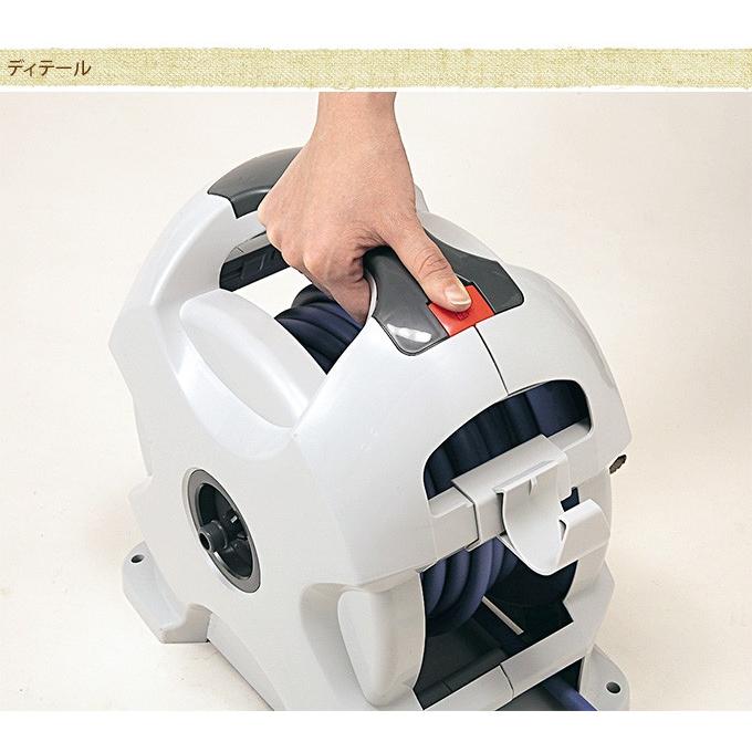 庭 散水ホース 収納 簡単 水やり らくらく 散水ホースリール