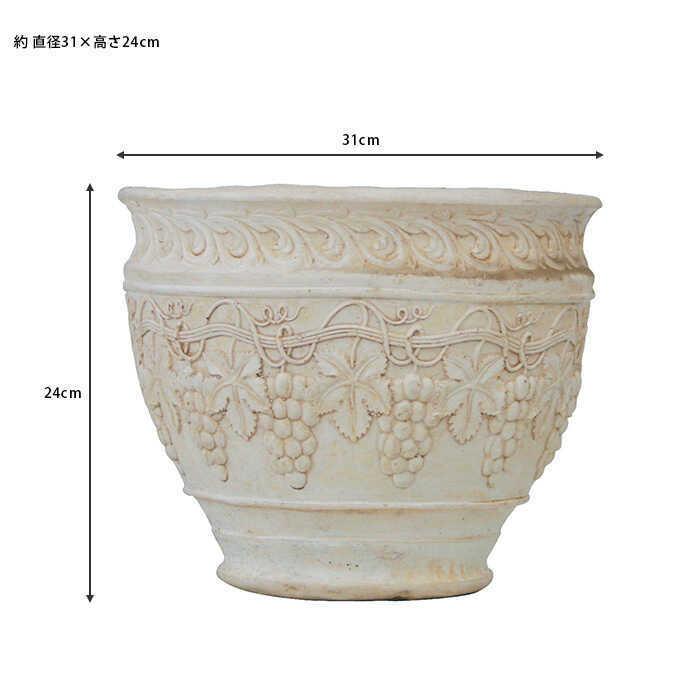 大きい 大型 アンティーク 植木鉢 花器 プランター 鉢 ローマ調 ポット