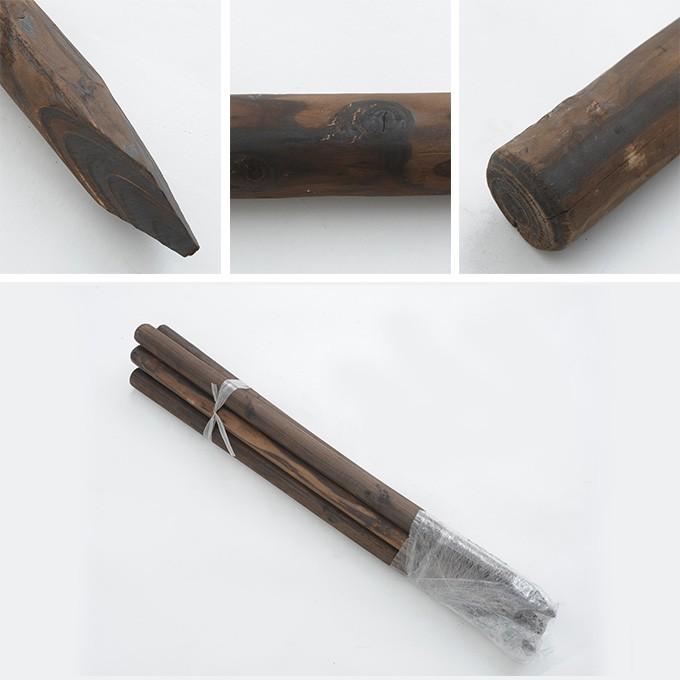木杭 天然 固定 支柱 木製 杭 3尺 細焼杭 4.5×90cm 5本セット : Nester