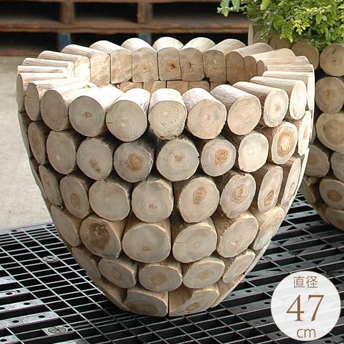 ウッド プランター 大きい 天然 自然 ナチュラル 重なる喜び 丸太の大型鉢カバー 直径47cm Pg ガーデン用品屋さん 通販 Yahoo ショッピング
