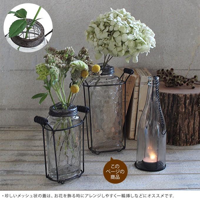 フラワーベース かわいい 六角 模様 鉢 蜂 ハチ ミツバチ 花瓶 ガラス おしゃれ アンティーク アイアンハンドル メッシュ蓋付き Lサイズ Pg ガーデン用品屋さん 通販 Yahoo ショッピング