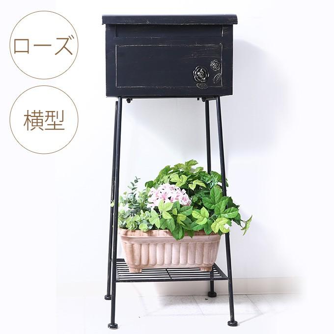 スタンド型ポスト 薔薇 ヨーロピアン スタンド型ポスト 薔薇 ヨーロピアン