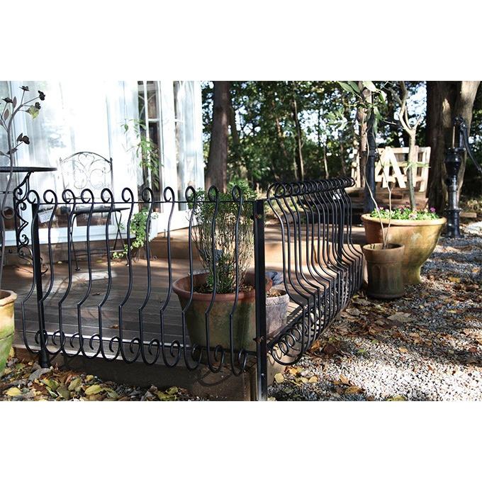 ガーデンフェンス 刺すだけ 柵 庭 アイアンフェンス 設置高さ 60cm 幅