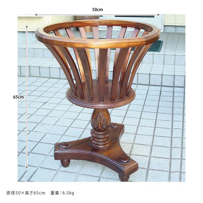 アジアの王宮グラス 木製 フラワースタンド 直径50cm フラワースタンド 鉢カバー 台 プランタースタンド_3