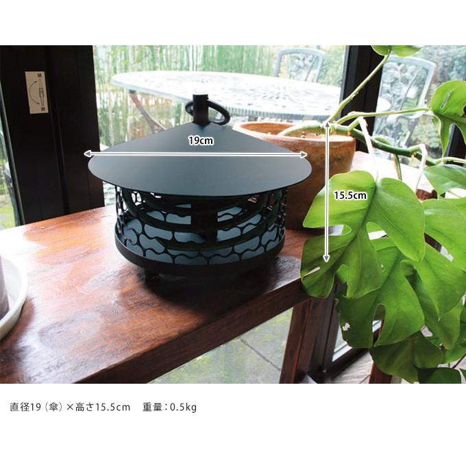 蚊取り線香入れ 和風 おしゃれ 和モダン 傘付き丸形 蚊取り線香ホルダー 蚊取り線香 ケース ボックス_2