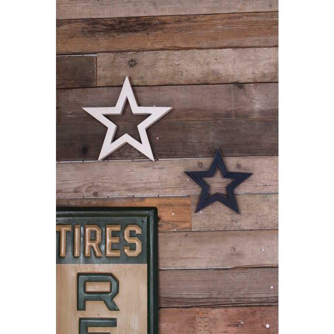 置物 オブジェ おしゃれ インテリア 木製 オーナメント 星型 アメリカン 壁掛け出来る アンティーク ウッドスター L ネイビー Pg 505 ガーデン用品屋さん 通販 Yahoo ショッピング