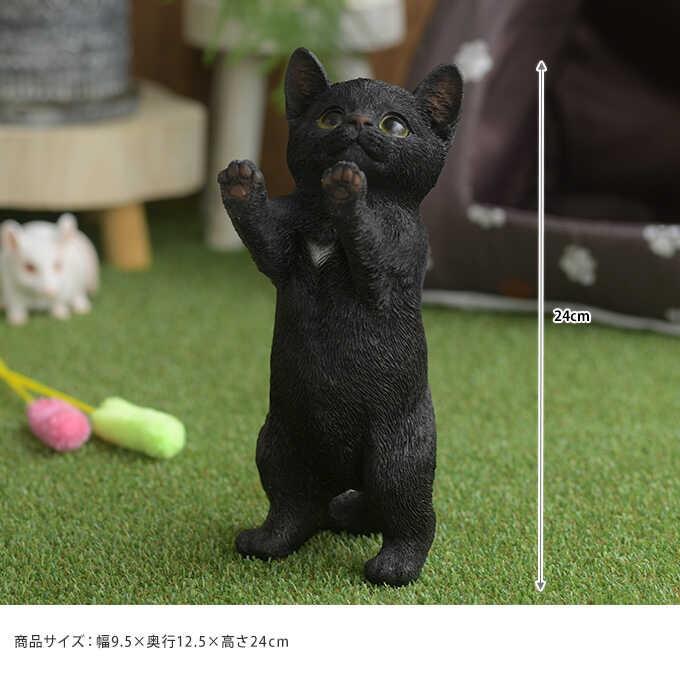 本物そっくり 子ネコ 日本のかわいい猫 立ち姿 黒猫 猫 置物 雑貨 グッズ かわいい おしゃれ オブジェ Pg 755 ガーデン用品屋さん 通販 Yahoo ショッピング