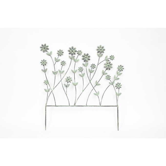 花壇 柵 ガーデンフェンス 刺すだけ アイアンフェンス 咲き誇る草花  アイアン フェンス 仕切り 囲い 庭 ガーデニング