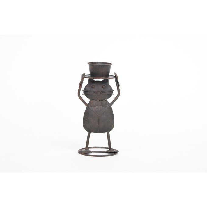 ガーデン 雑貨 猫 かわいい キャット オブジェ 置物 ガーデニング雑貨 アンティーク ブリキ ネコ 紳士 ご挨拶 帽子持ち上げ Pg 977 ガーデン用品屋さん 通販 Yahoo ショッピング