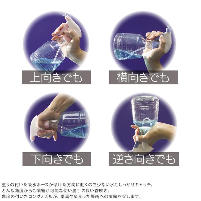 霧吹 園芸 園芸 霧吹 シンプル 霧吹き ミスト スプレー 振り込ホース式 ガーデニング用 ロングノズル 1000ml イエローヘッド クリアボディ|gardenyouhin|02